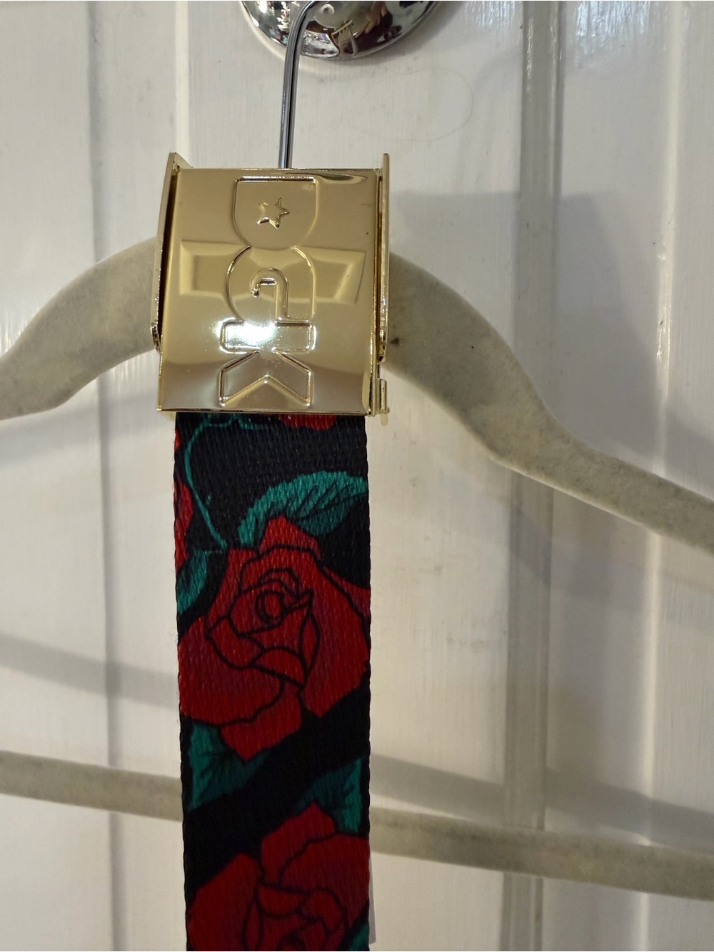 DGK Boulevard Scout Belt Rose Floral Print Gold Buckle NWT One Size
